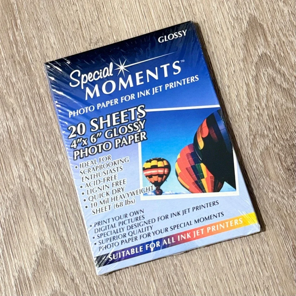 Special Moments 4x6 Glossy Photo Paper 20 Sheets Inkjet 10 Heavyweight 864627